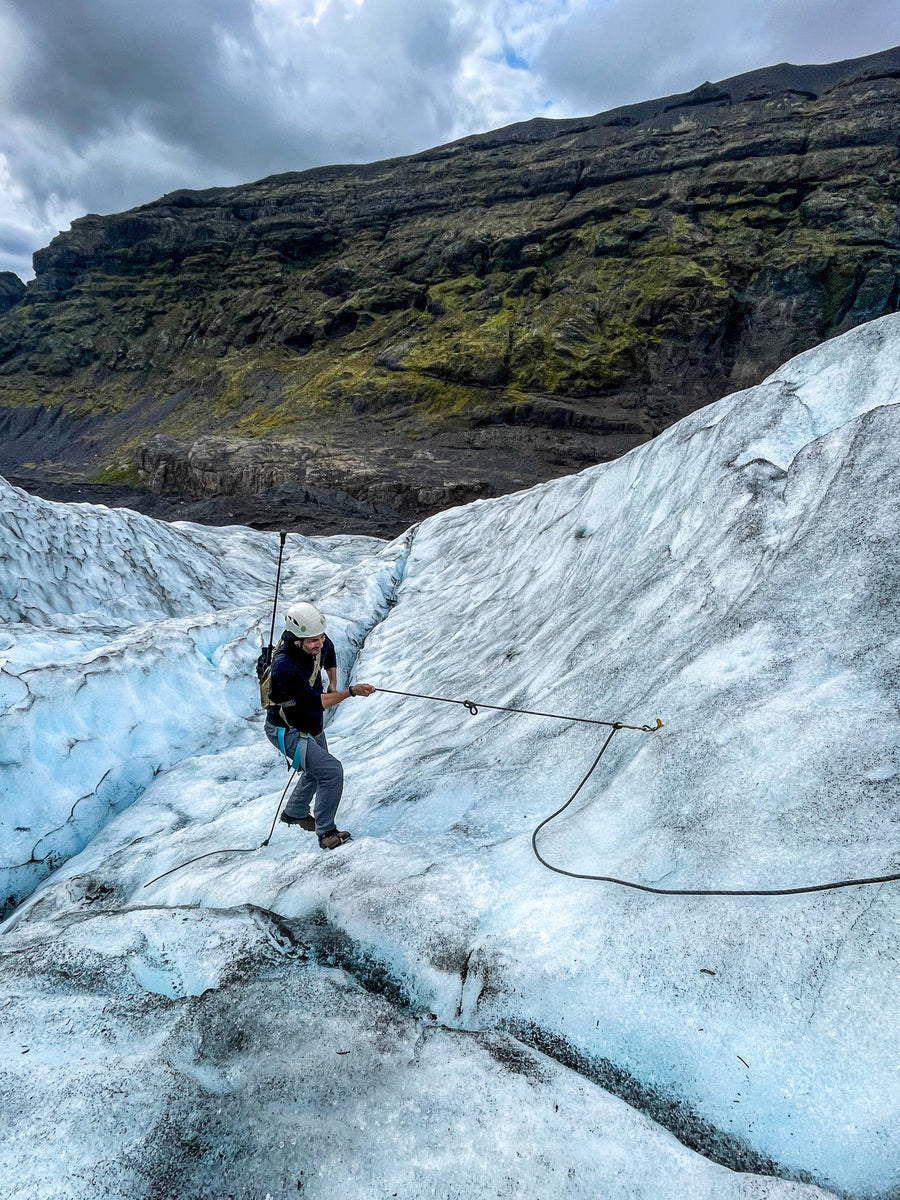 Alone on the Glacier, South Iceland