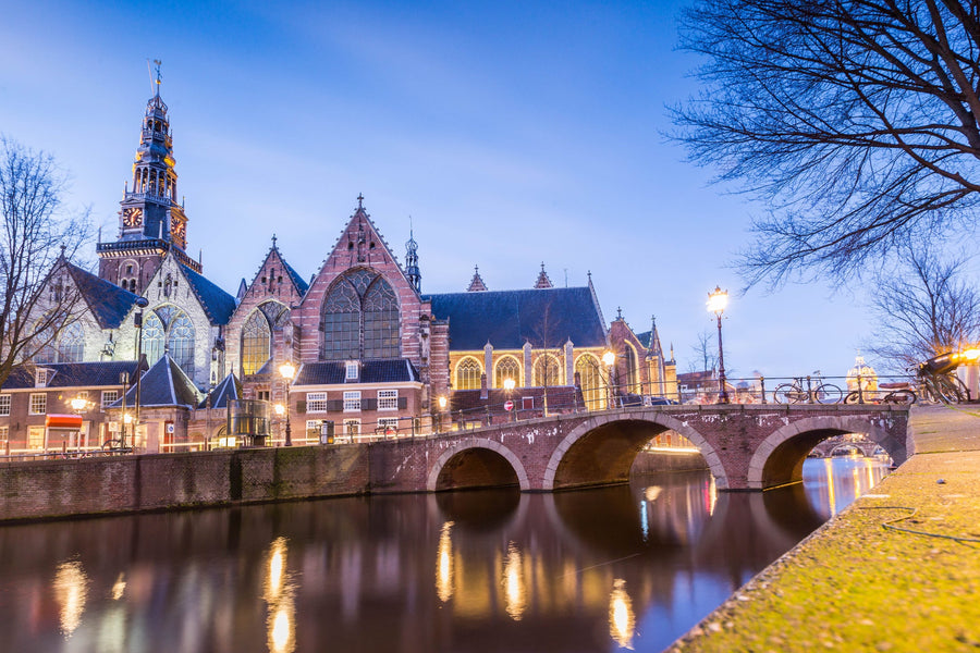 Amsterdam Canal at Dusk, Amsterdam, Netherlands