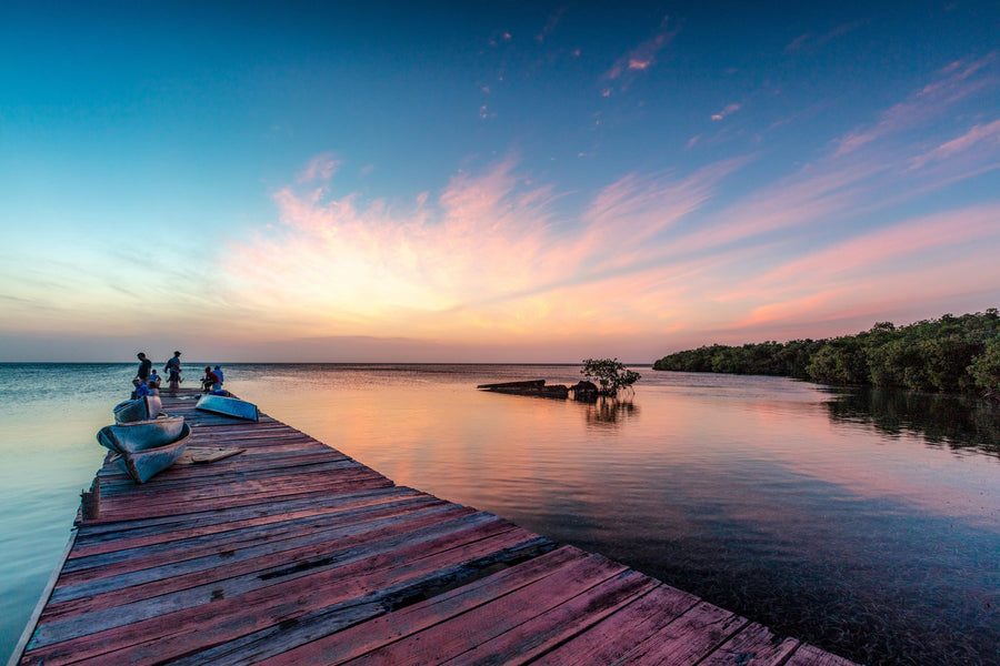 Back Dock Sunset, Long Caye, Belize