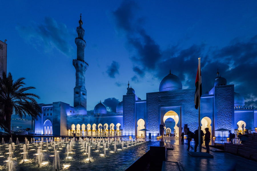 Blue Hour at the Grand Mosque, Abu Dhabi, UAE
