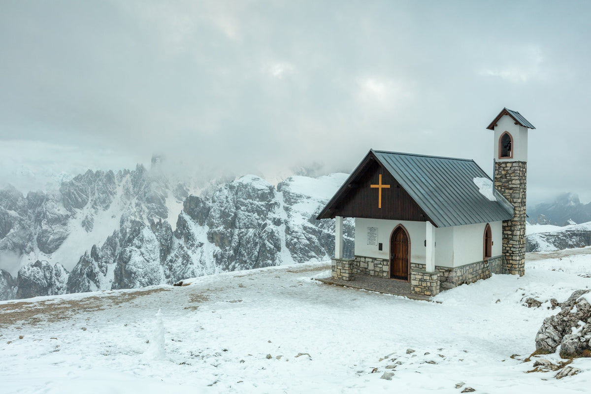 Chapel on the Cliff, Tre Cime Trail, Dolomites