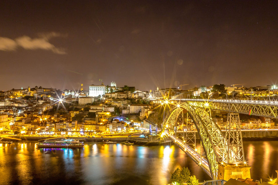 Douro Night Lights, Porto, Portugal