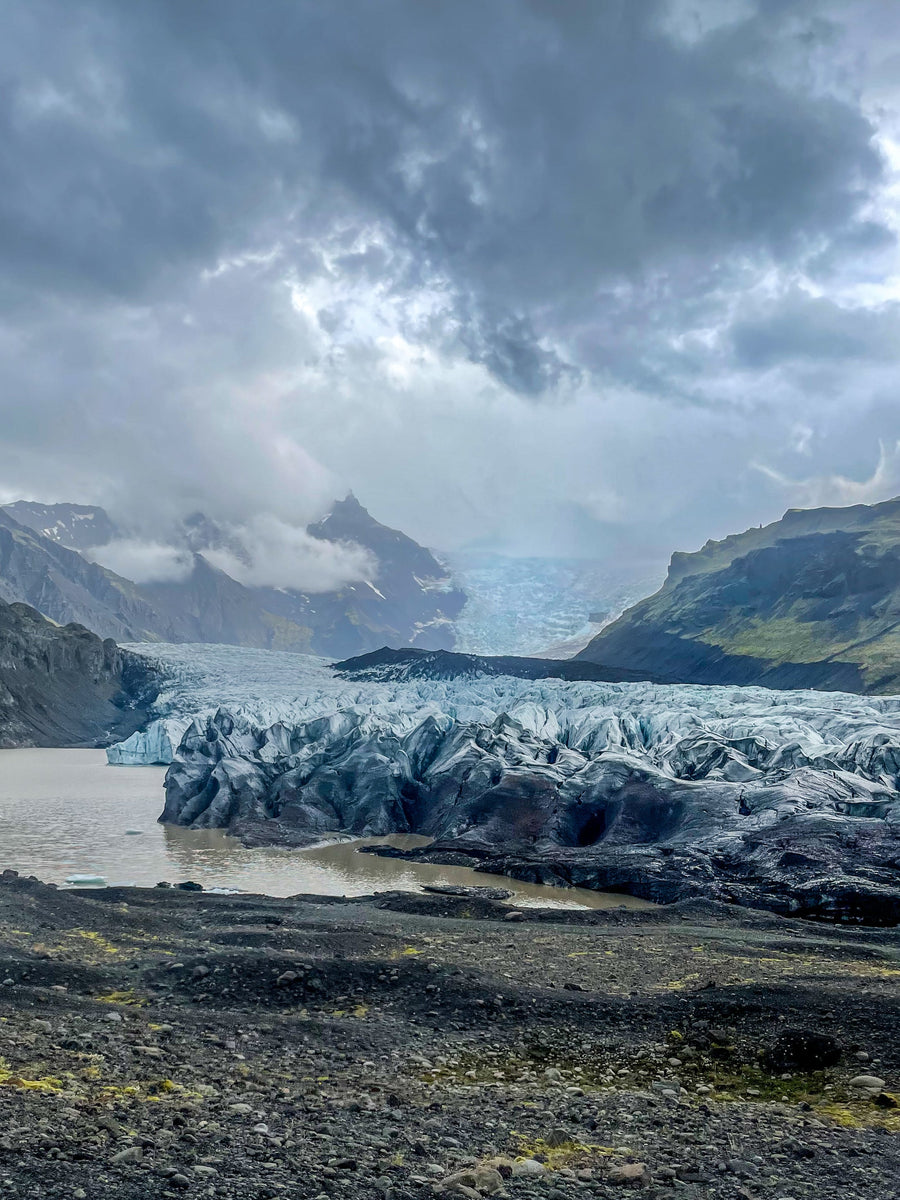 Glacier in Cloud, South Iceland