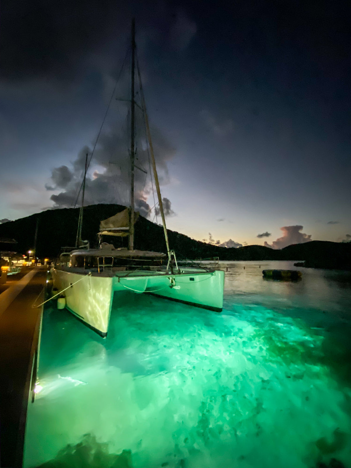 Glowing Catamaran, British Virgin Islands