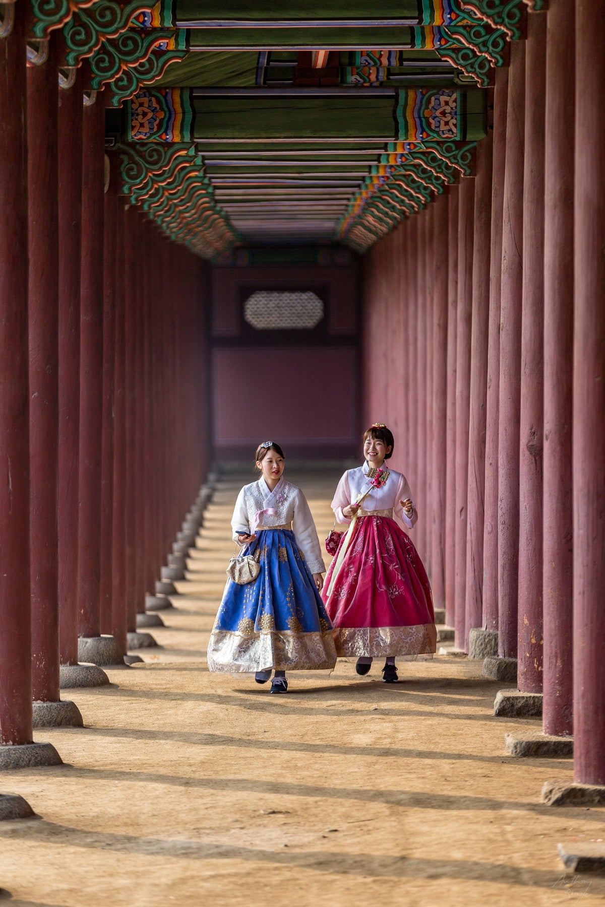 Hanbok at Gyeongbokgung, Seoul, South Korea