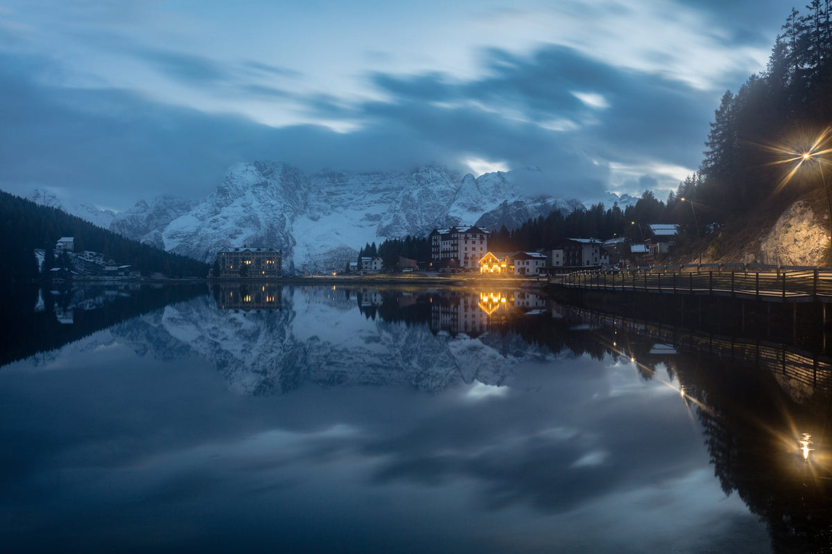 Lakeside Lights, Dolomites, Italy