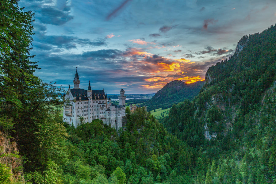 Neuschwanstein at Dusk, Neuschwanstein, Bavaria