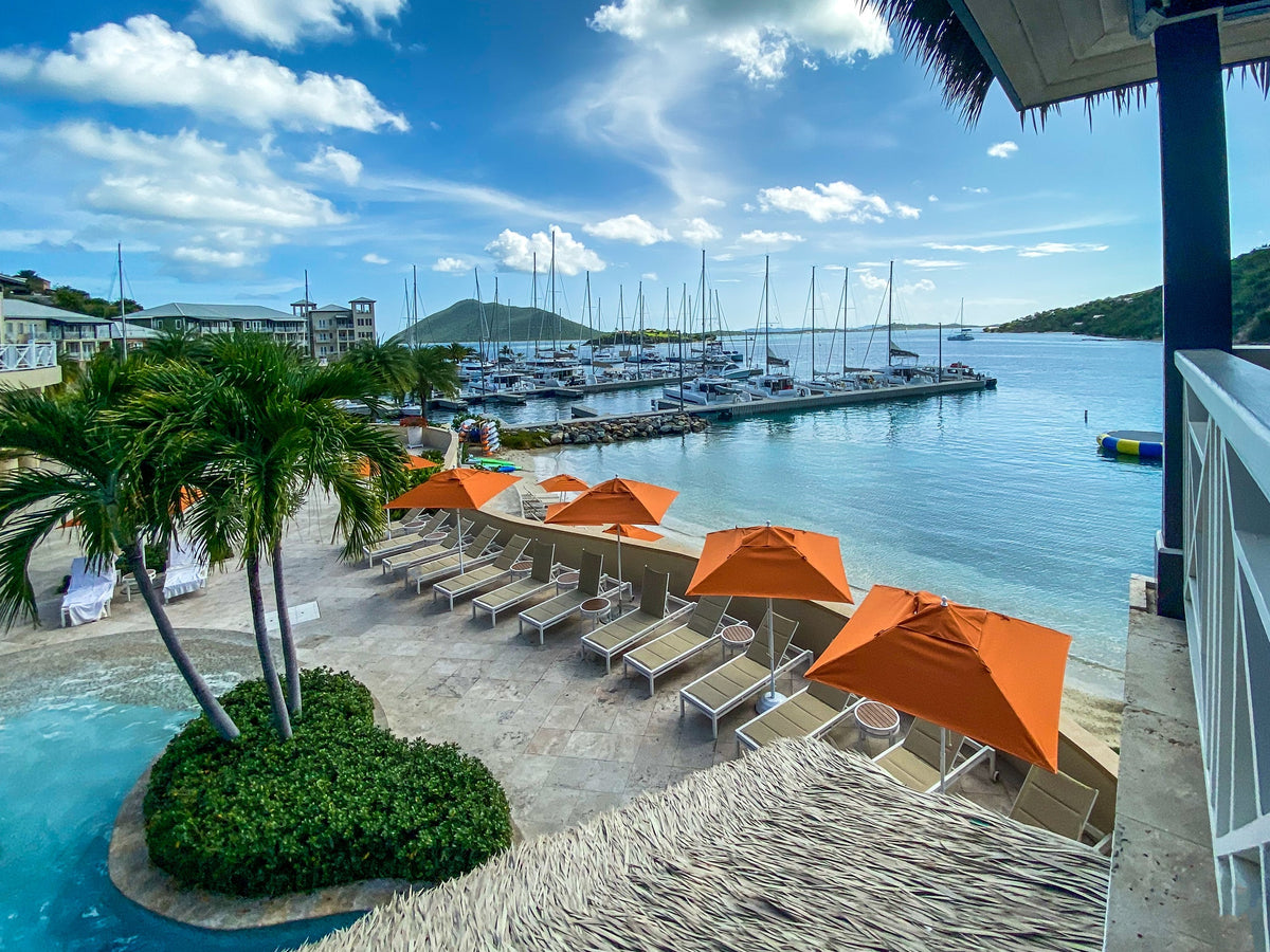 Orange Umbrellas, British Virgin Islands
