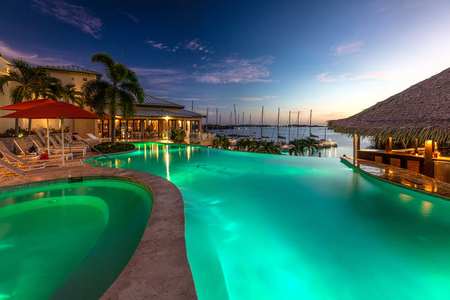 Pool at Blue Hour, British Virgin Islands